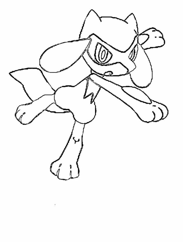 riolu coloring page printable jpg