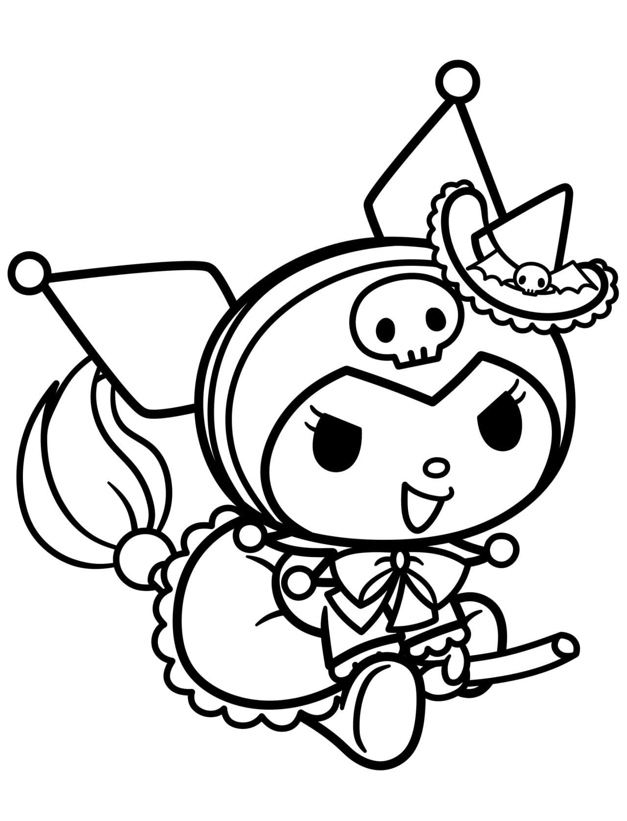 cute kuromi coloring pages printable jpg