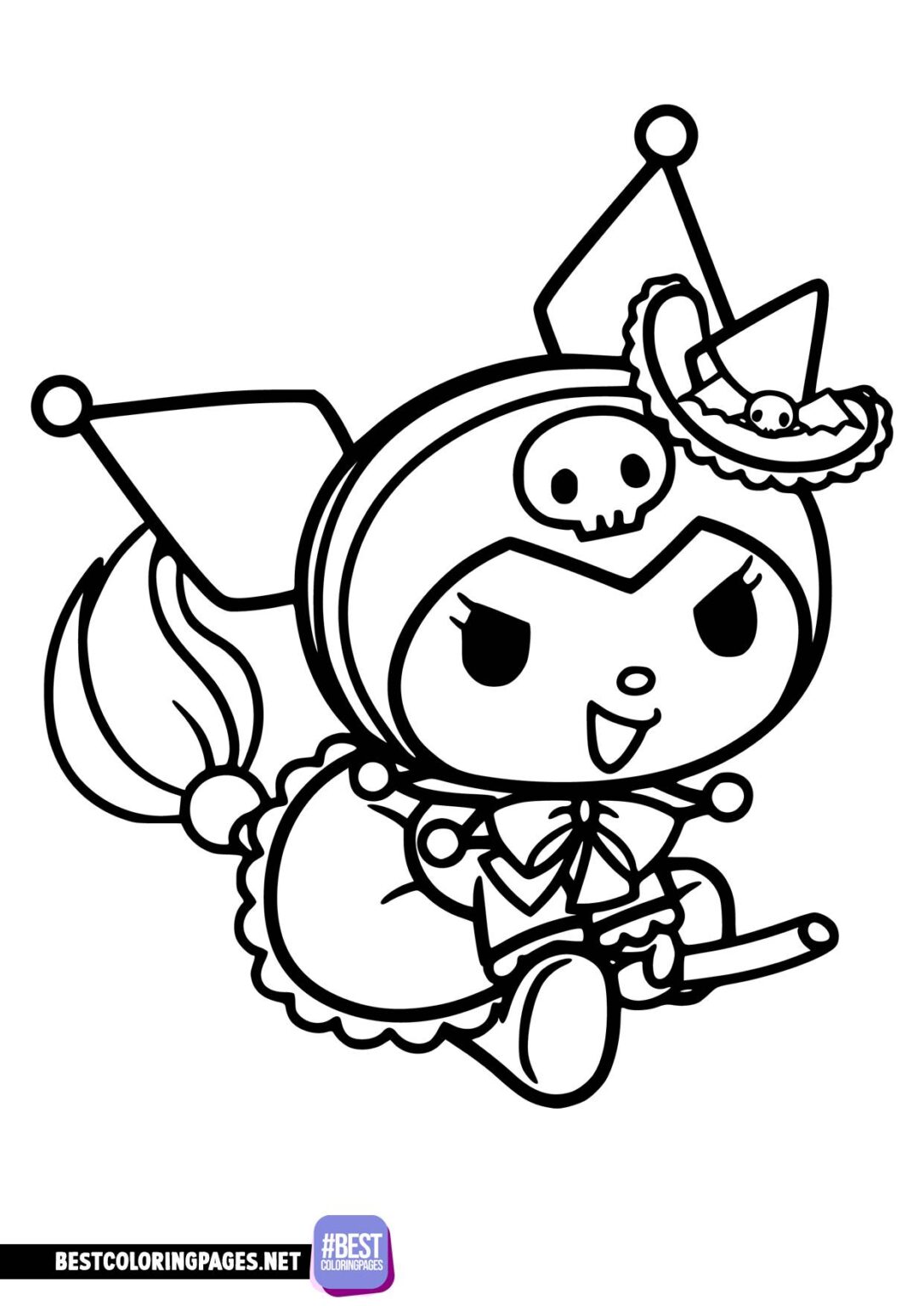 cute kuromi coloring pages printable jpg