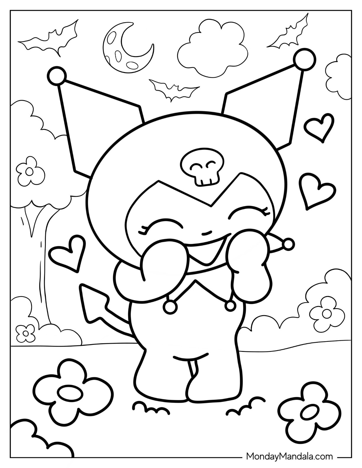 30 Cute Kuromi Coloring Pages Printable 16