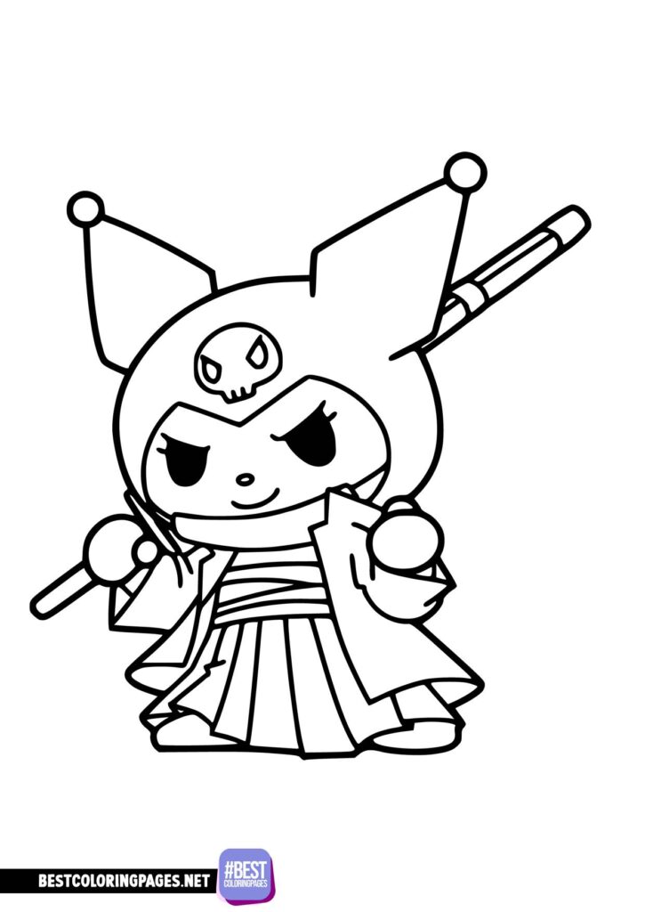 cute kuromi coloring pages printable jpg