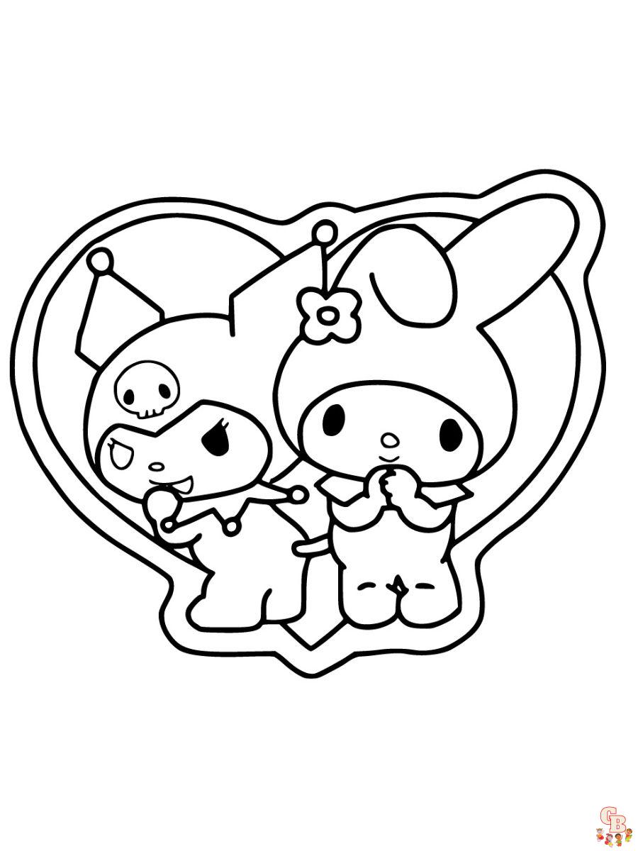 cute kuromi coloring pages printable jpg