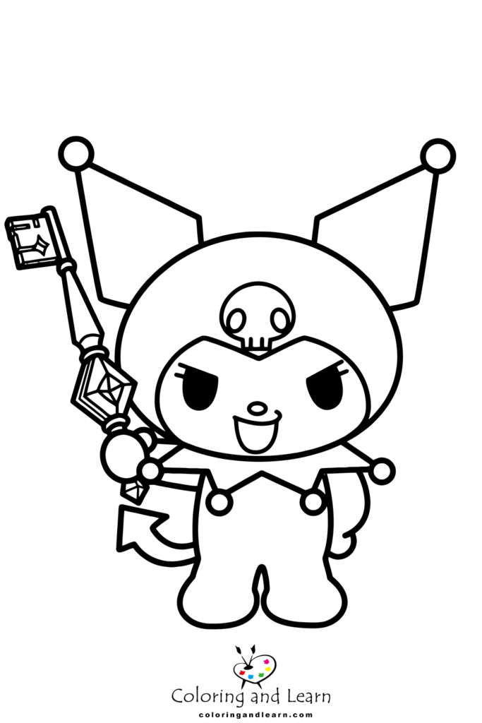 cute kuromi coloring pages printable jpg