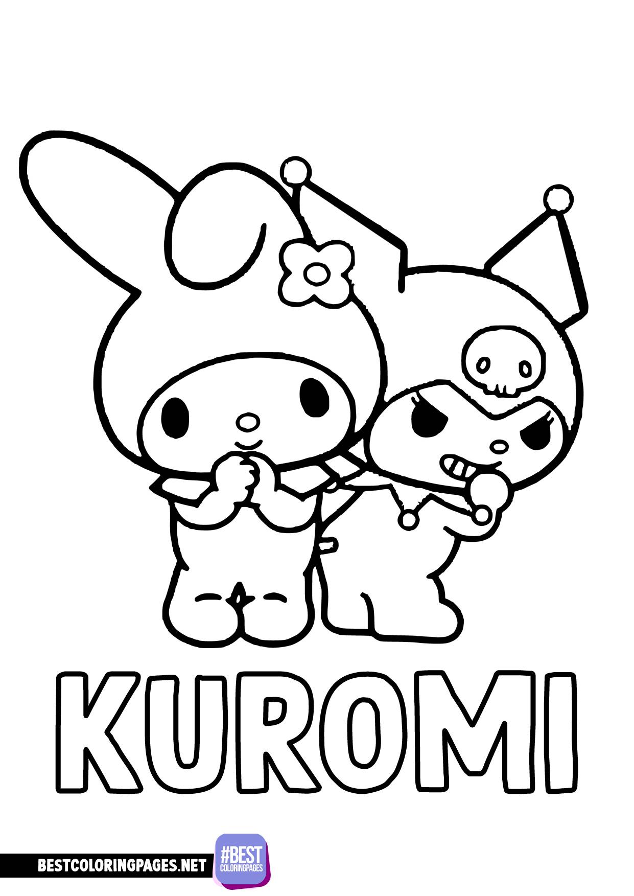 cute kuromi coloring pages printable jpg