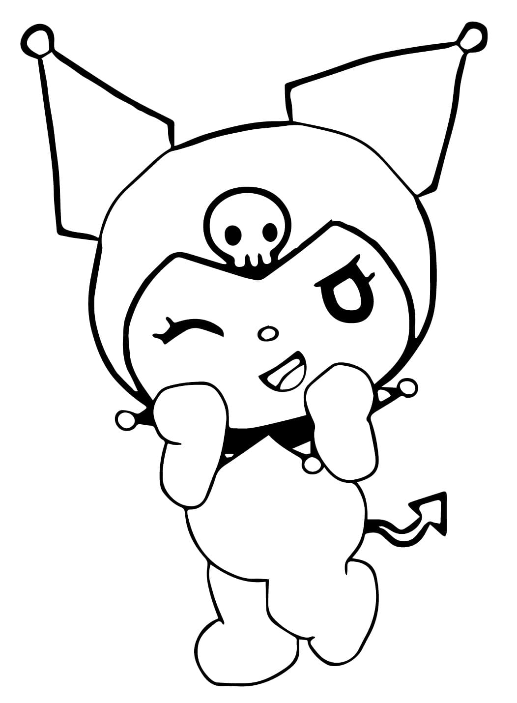 cute kuromi coloring pages printable jpg