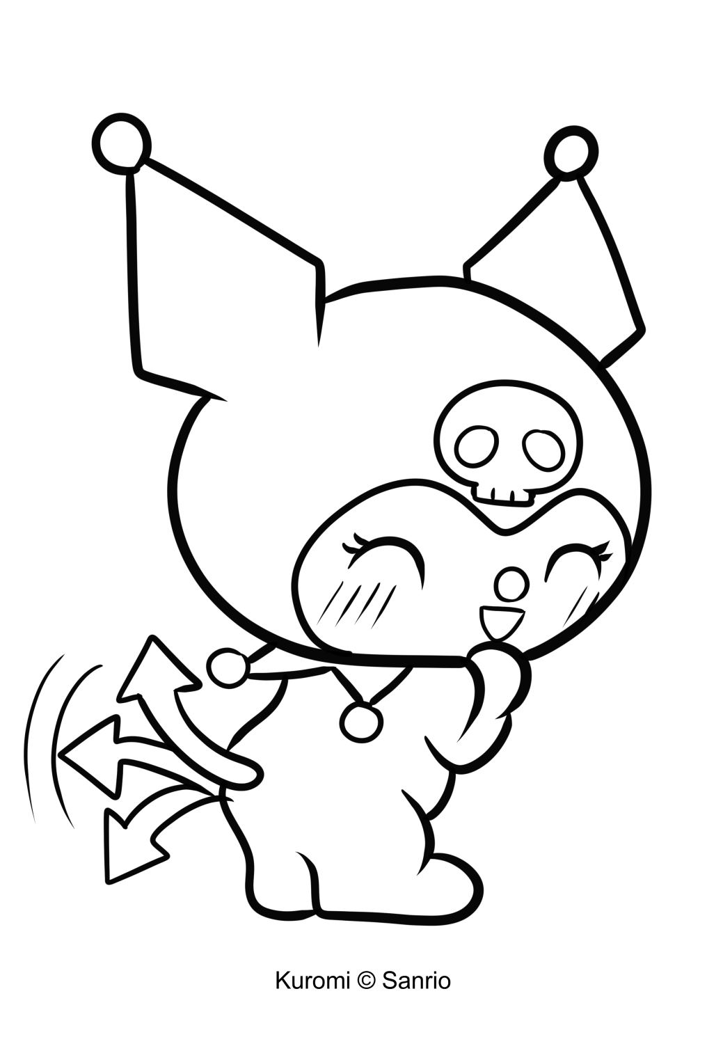 cute kuromi coloring pages printable jpg