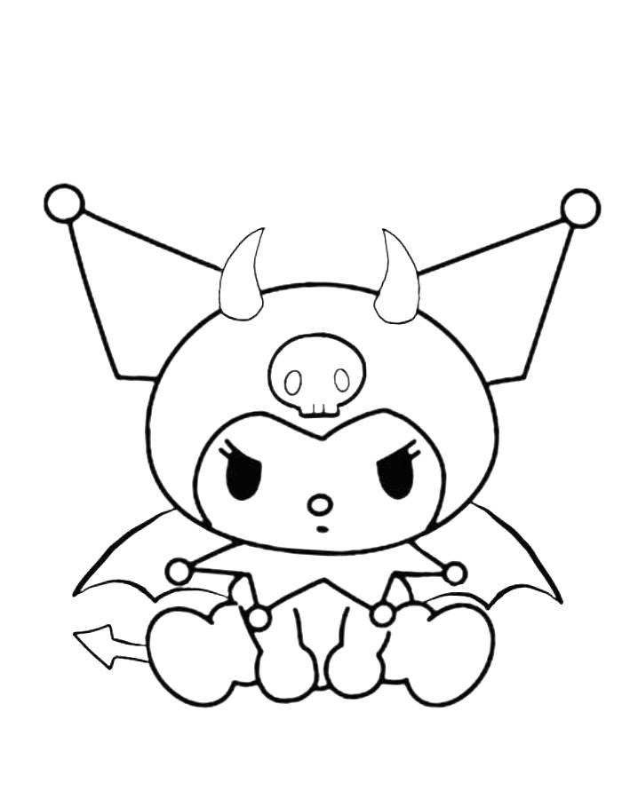 cute kuromi coloring pages printable jpg