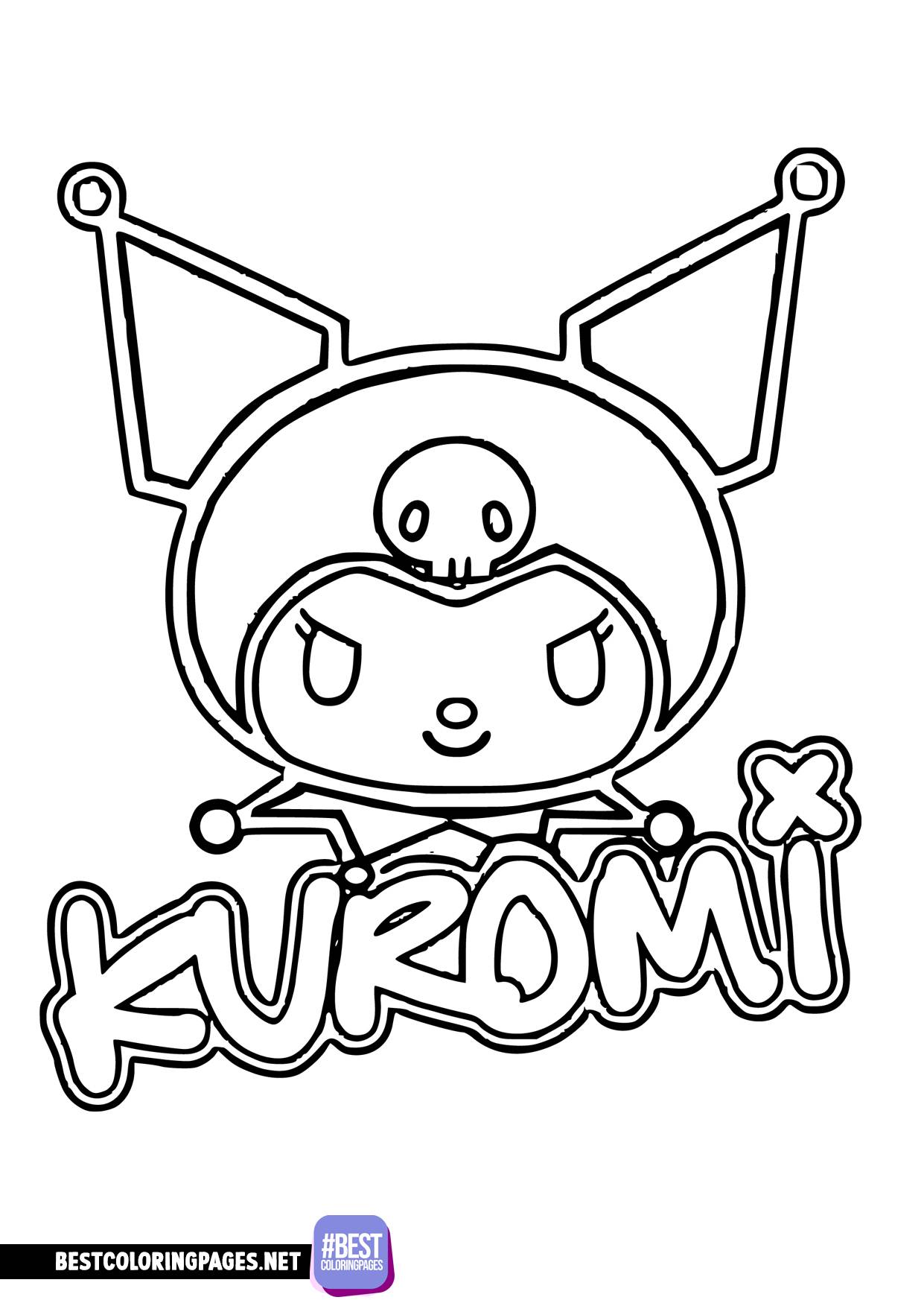 cute kuromi coloring pages printable jpg