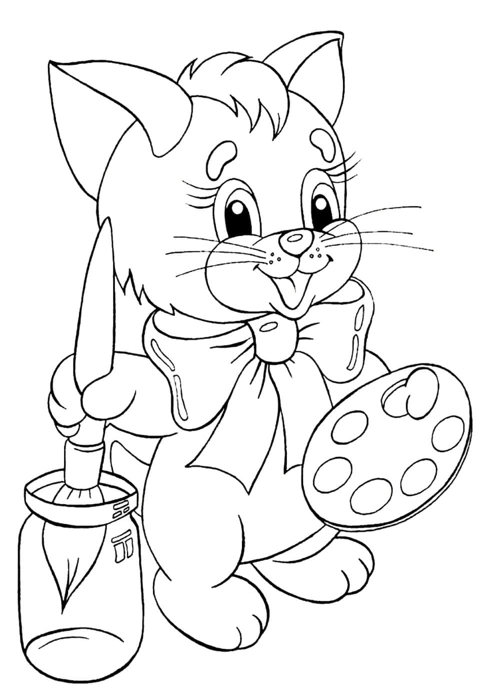 creative kawaii kittens coloring pages printable jpg