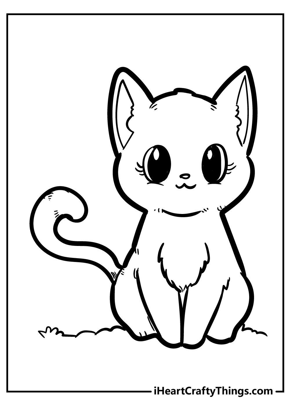 creative kawaii kittens coloring pages printable jpg