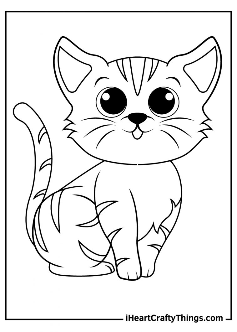 creative kawaii kittens coloring pages printable jpg