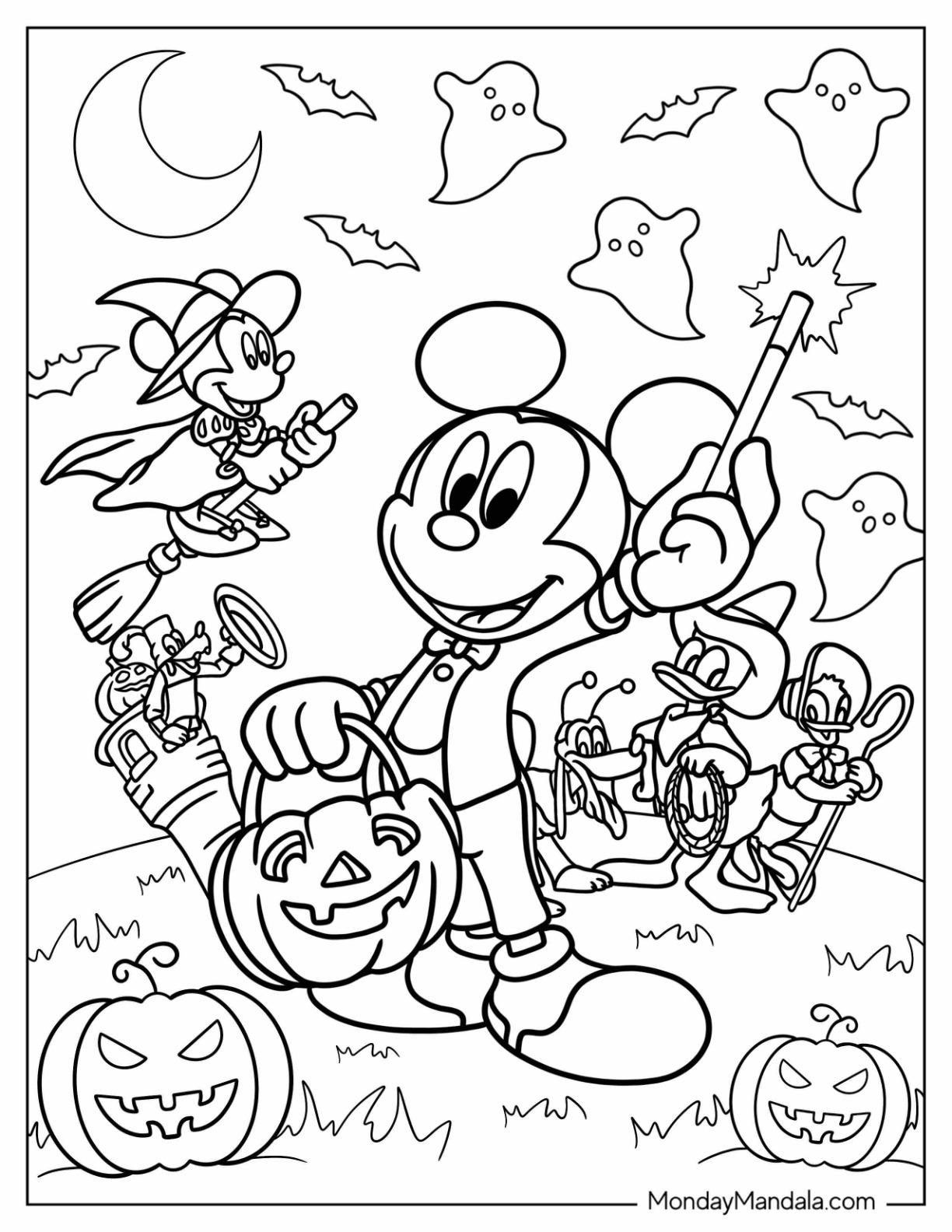 disney halloween coloring pages jpg