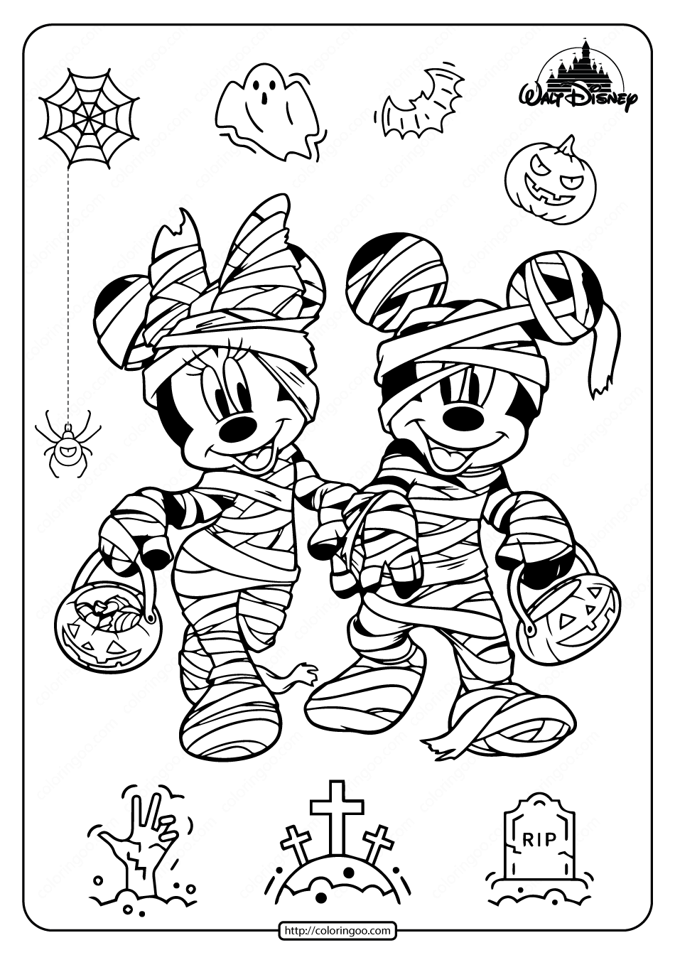 disney halloween coloring pages jpg