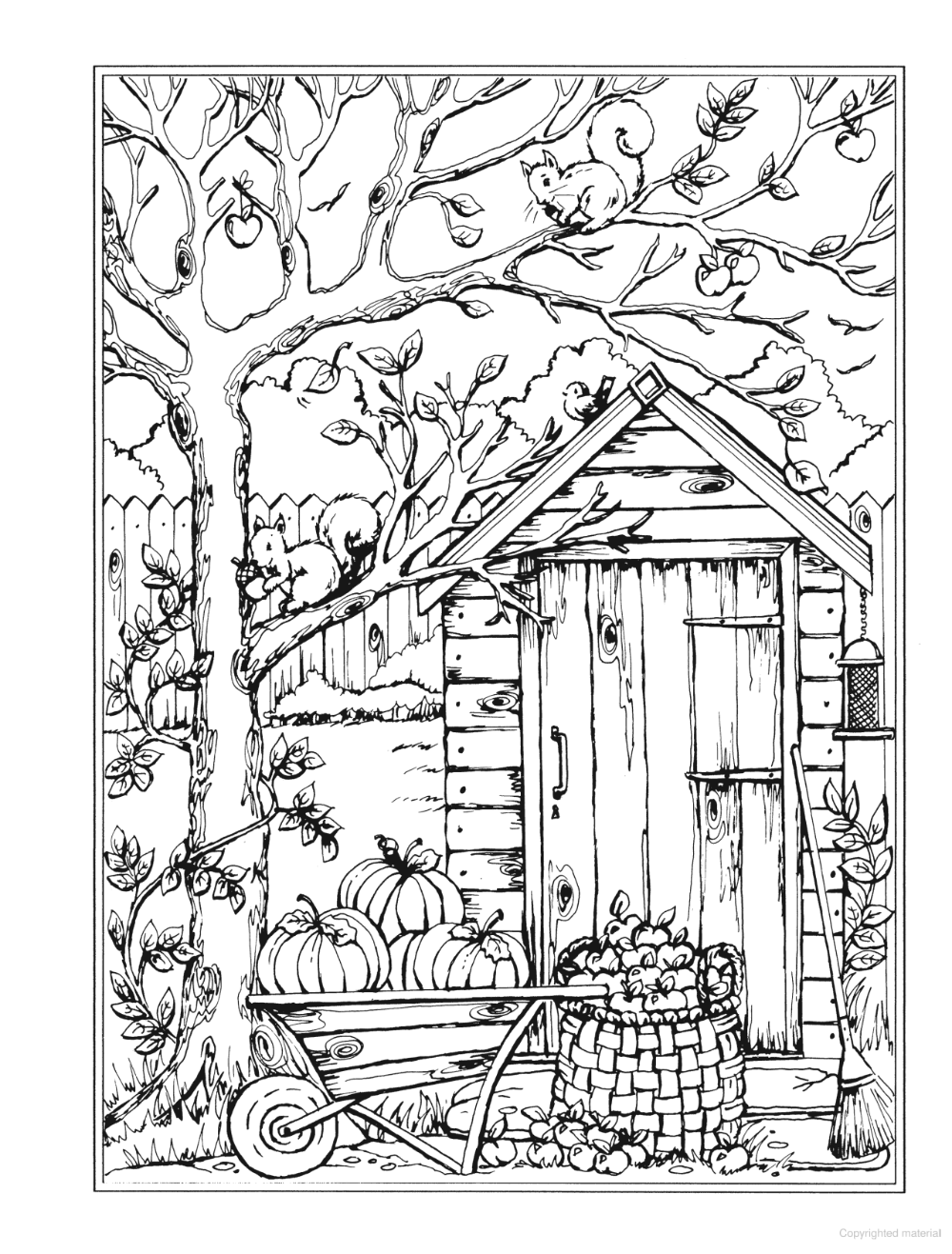fall scenery coloring pages printable jpg