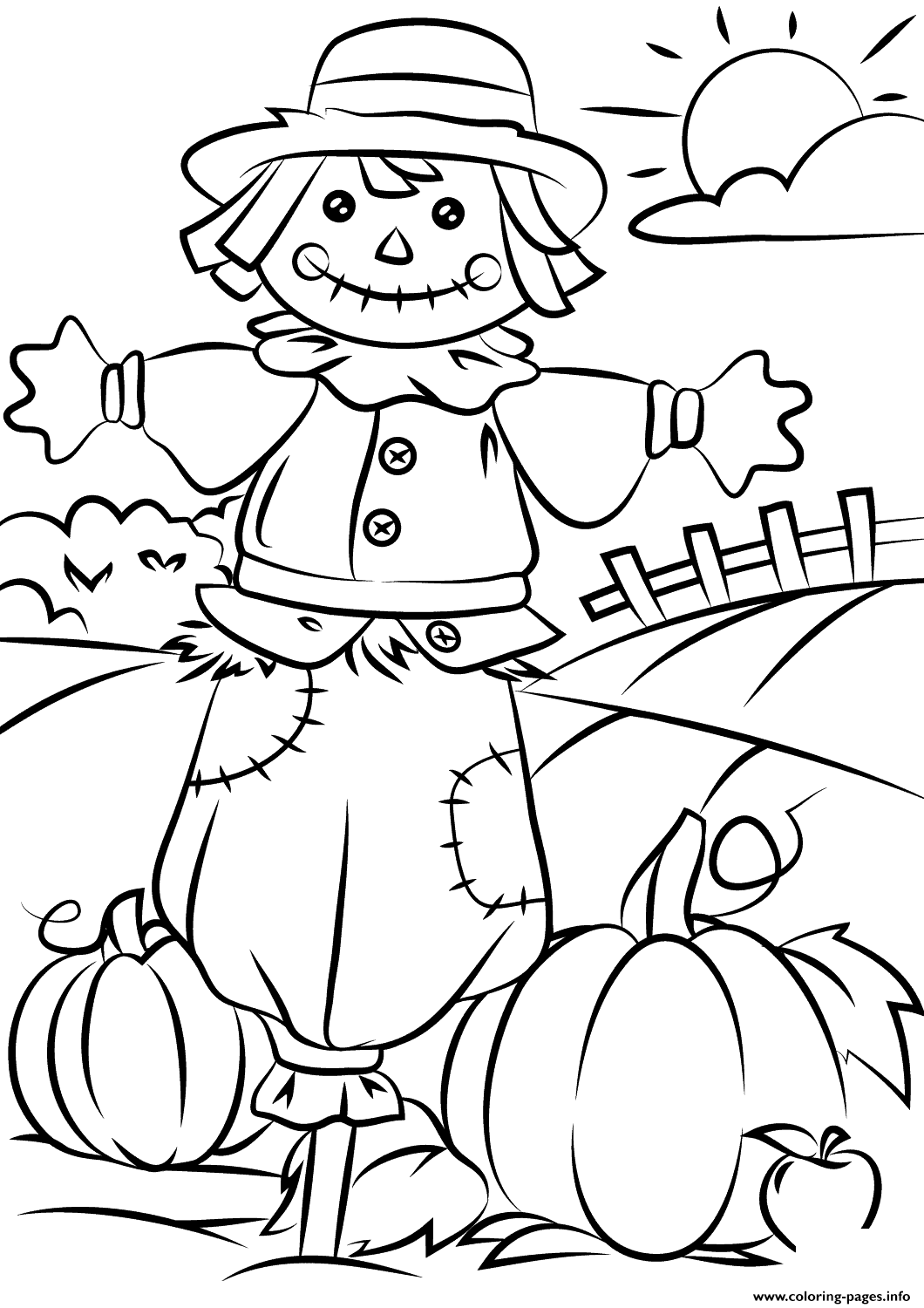 fall scenery coloring pages printable jpg