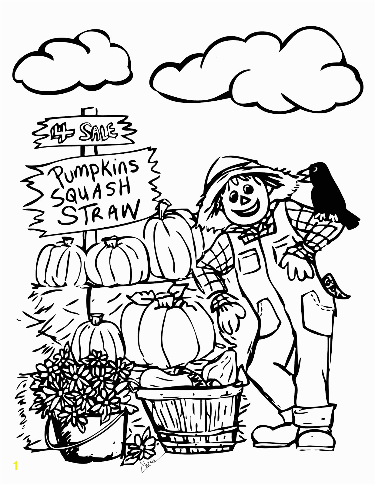 fall scenery coloring pages printable jpg