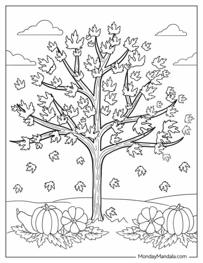 fall scenery coloring pages printable jpg