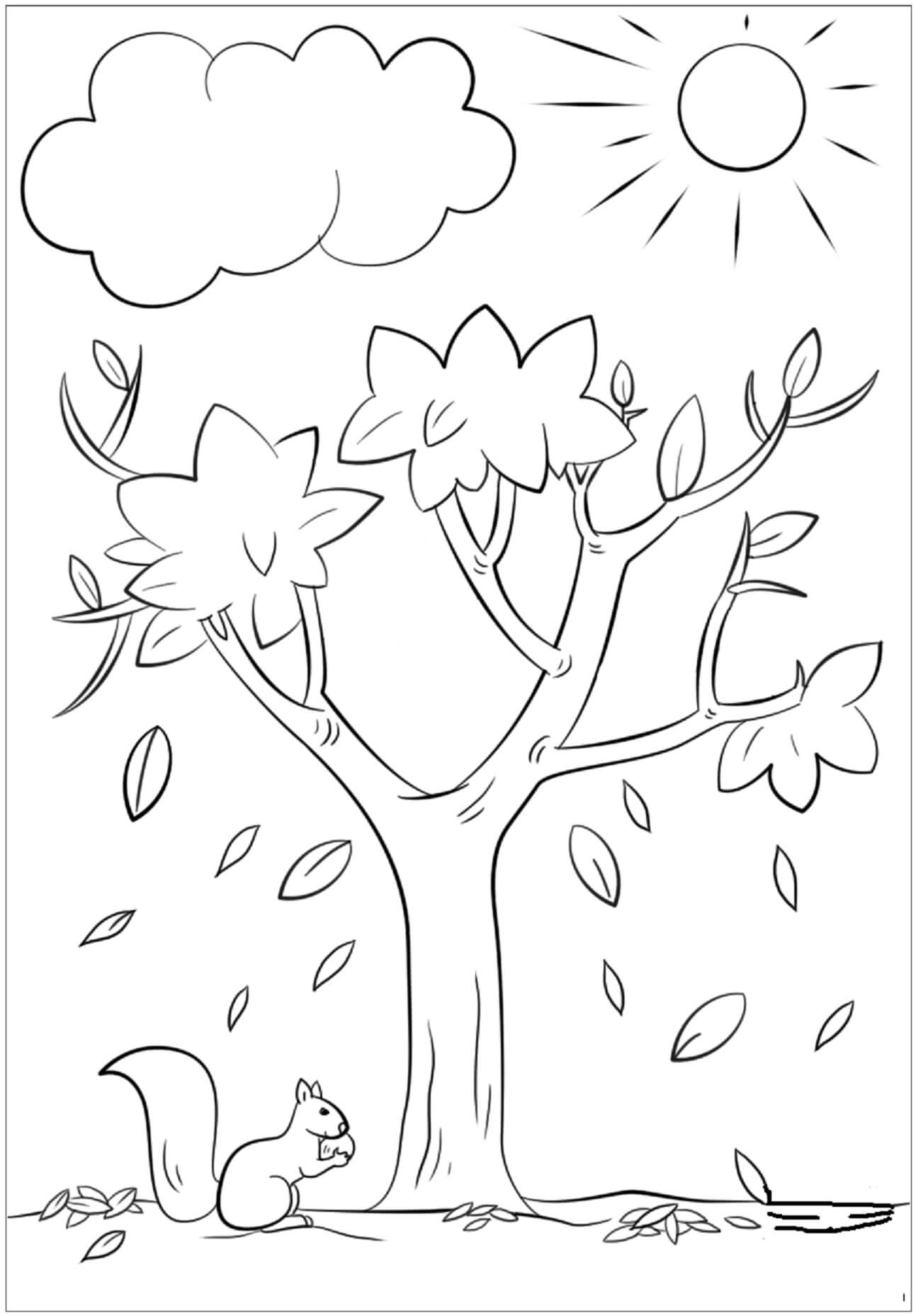 fall scenery coloring pages printable jpg