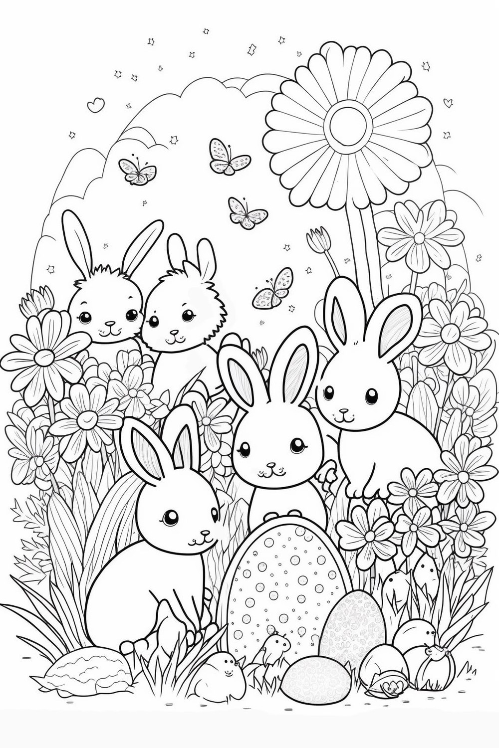 free easter bunny coloring pages printable jpg