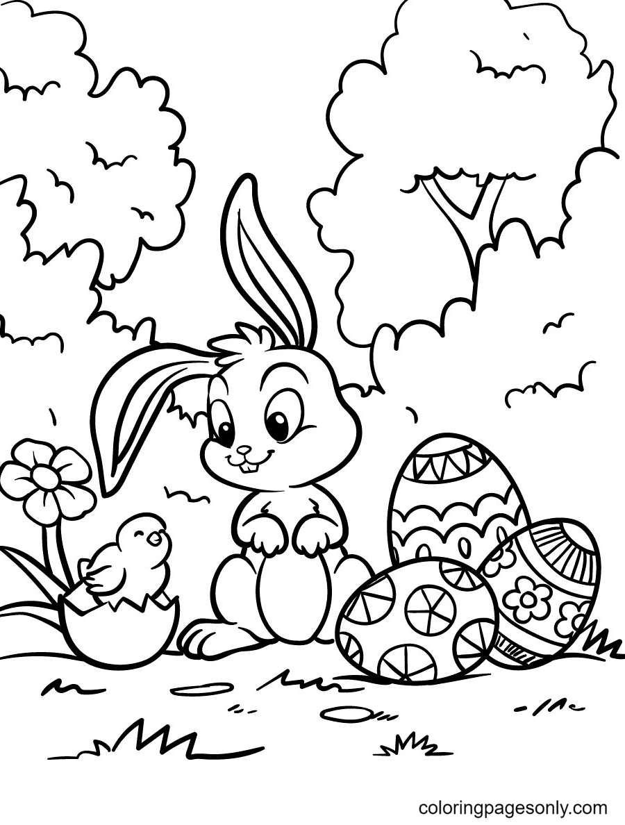 free easter bunny coloring pages printable jpg
