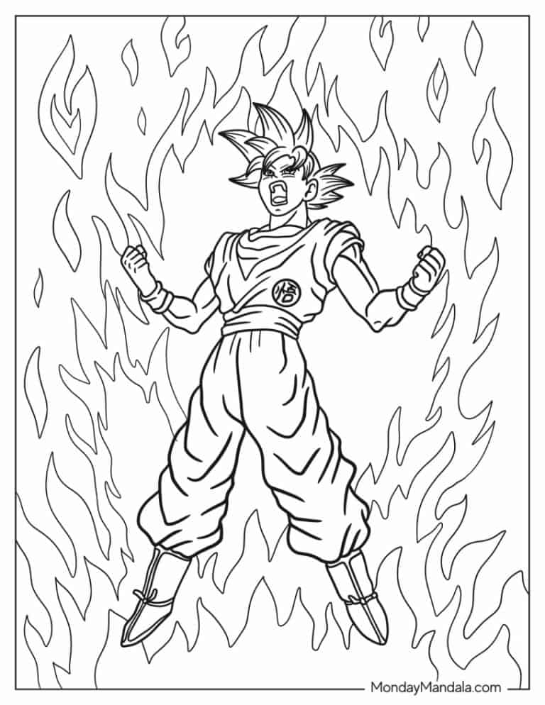 epic goku coloring pages for all ages printable jpg