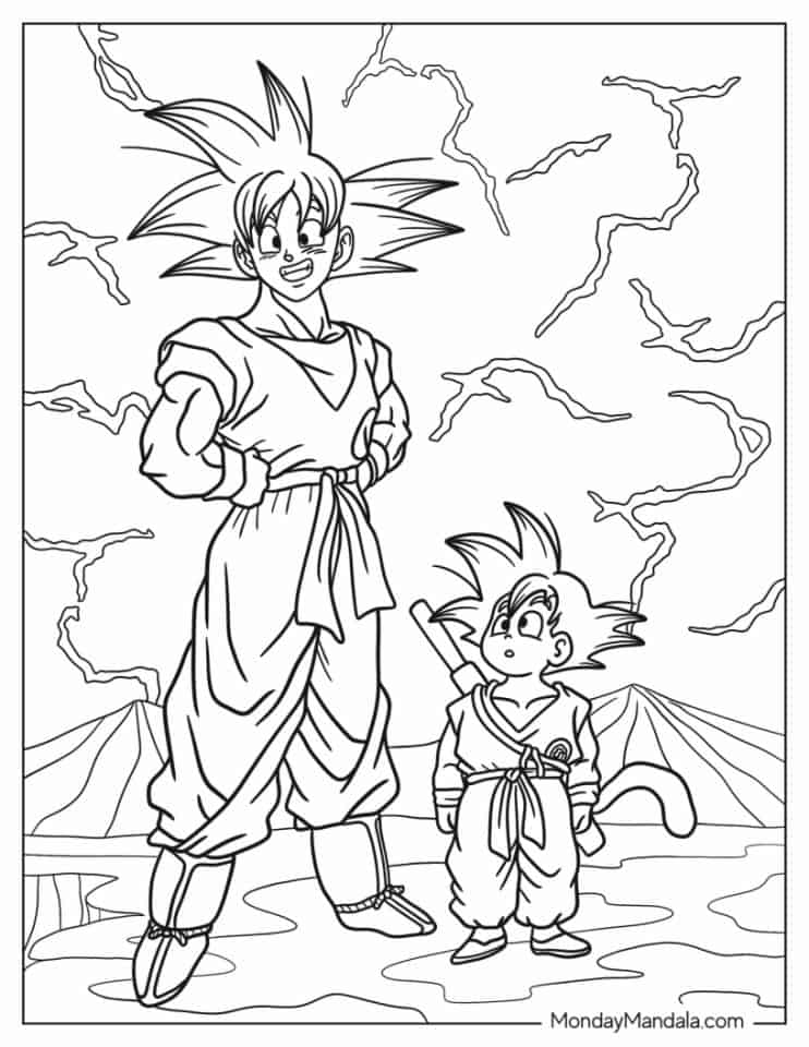 epic goku coloring pages for all ages printable jpg