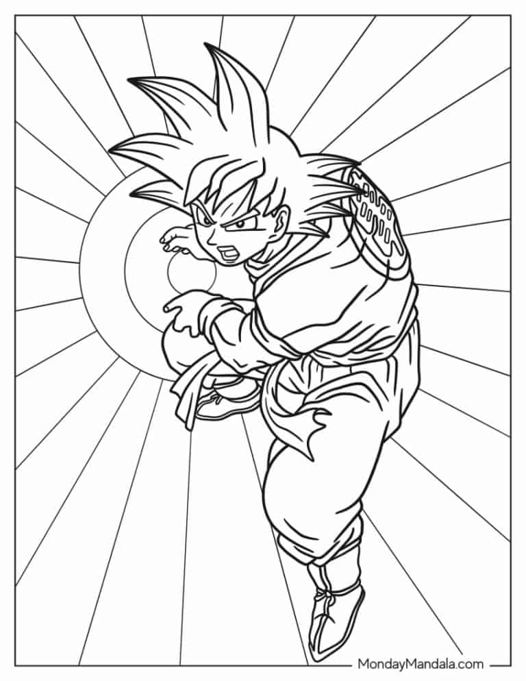 epic goku coloring pages for all ages printable jpg