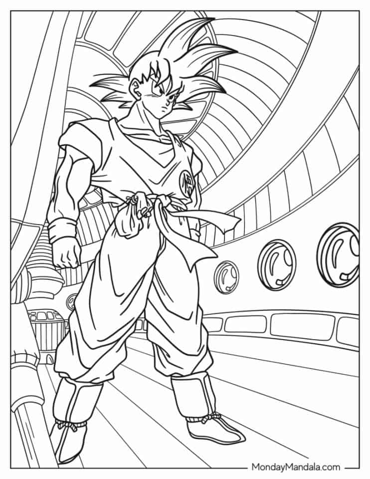 epic goku coloring pages for all ages printable jpg