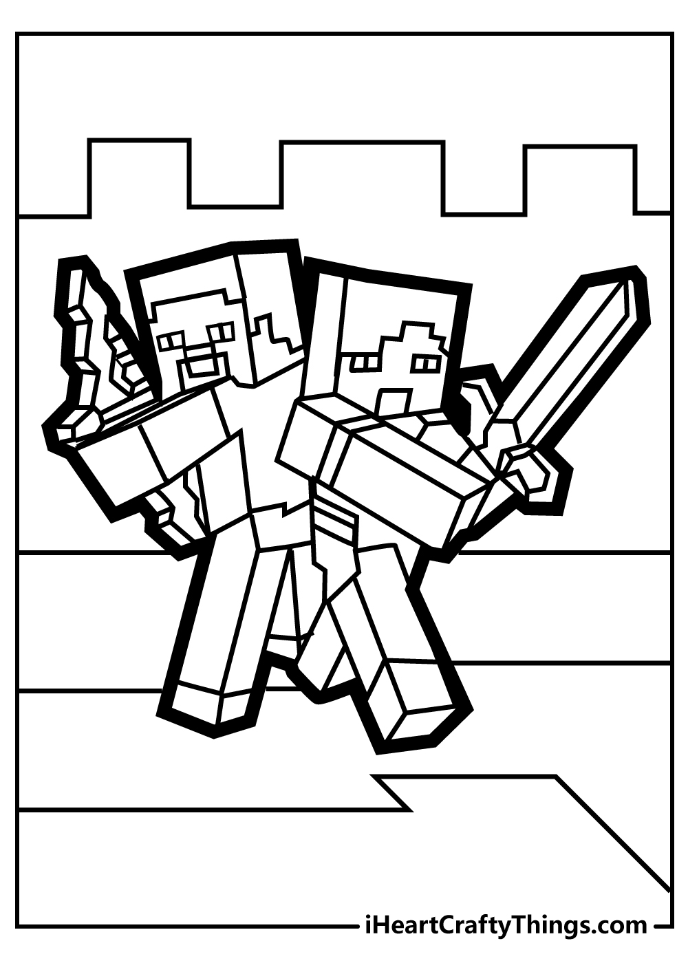 free minecraft coloring pages jpg