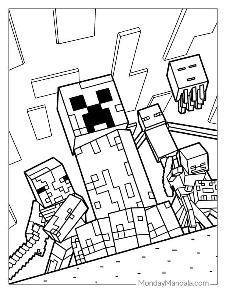 free minecraft coloring pages jpg