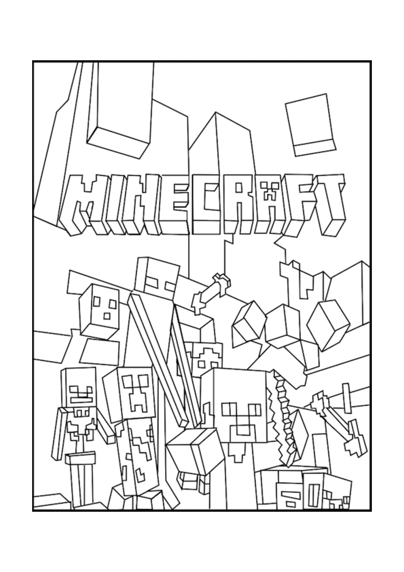 free minecraft coloring pages jpg