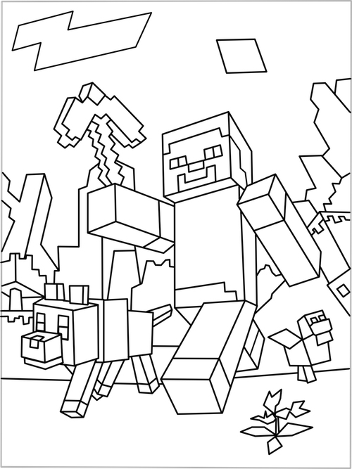 free minecraft coloring pages jpg