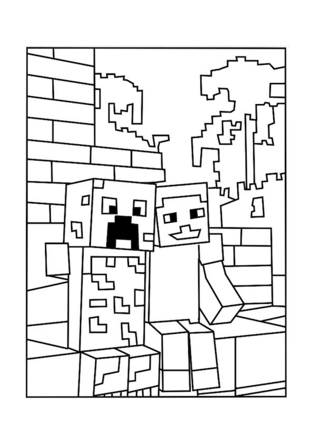 free minecraft coloring pages jpg