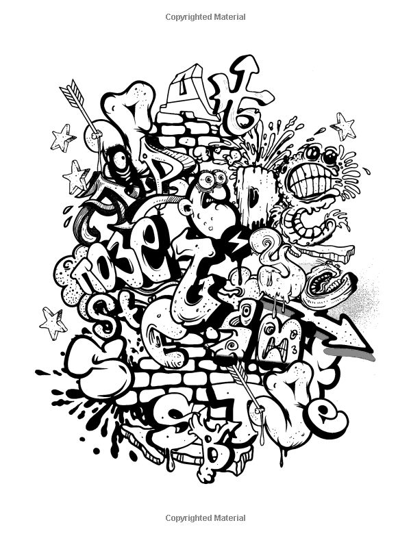 art with edge graffiti coloring pages printable jpg