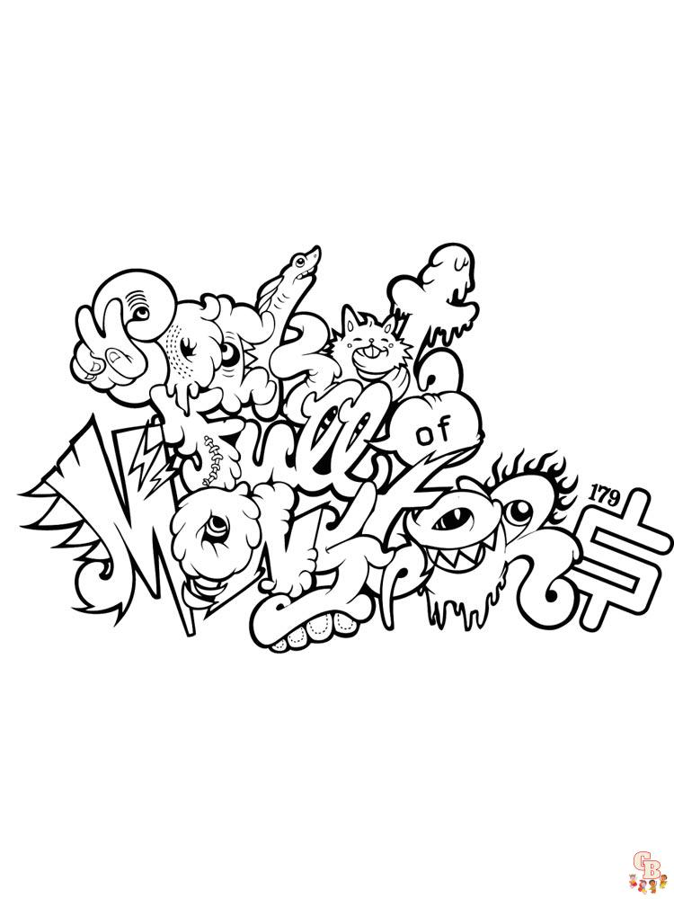 art with edge graffiti coloring pages printable jpg