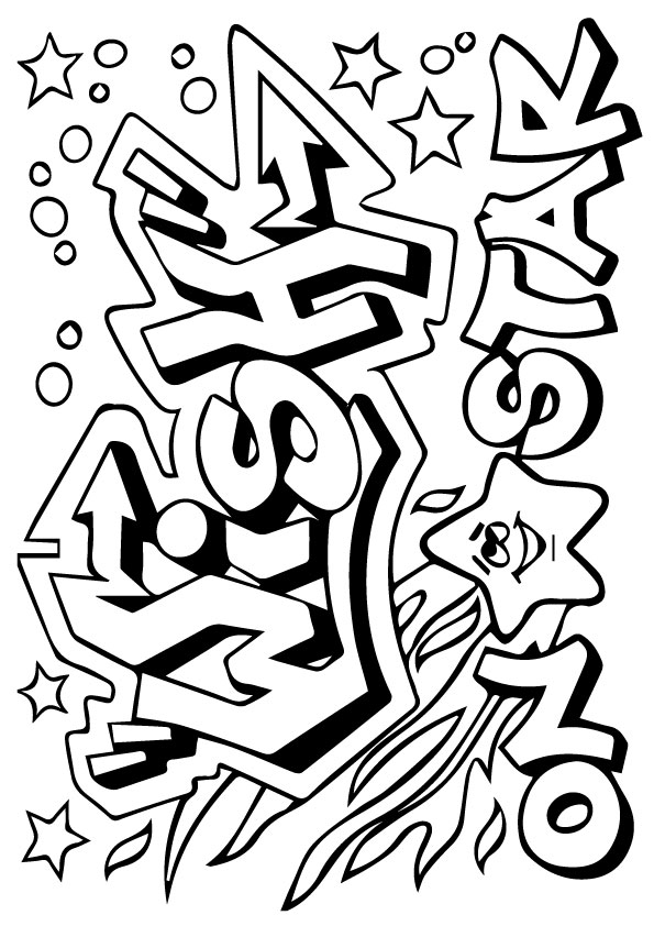 art with edge graffiti coloring pages printable jpg