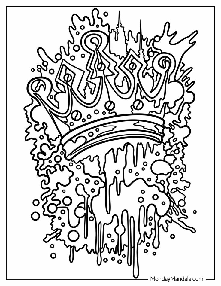 art with edge graffiti coloring pages printable jpg