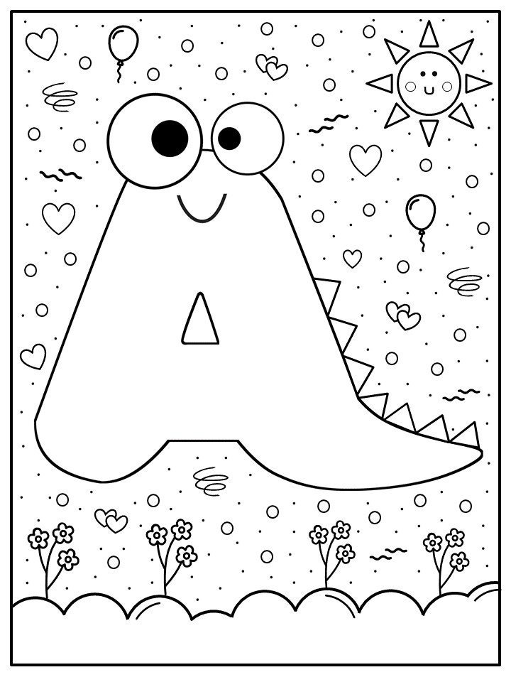 dinosaur abc coloring pages fun printable jpg