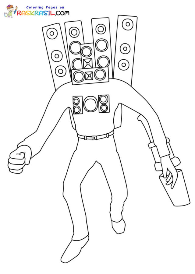 skibidi drillman coloring pages printable jpg