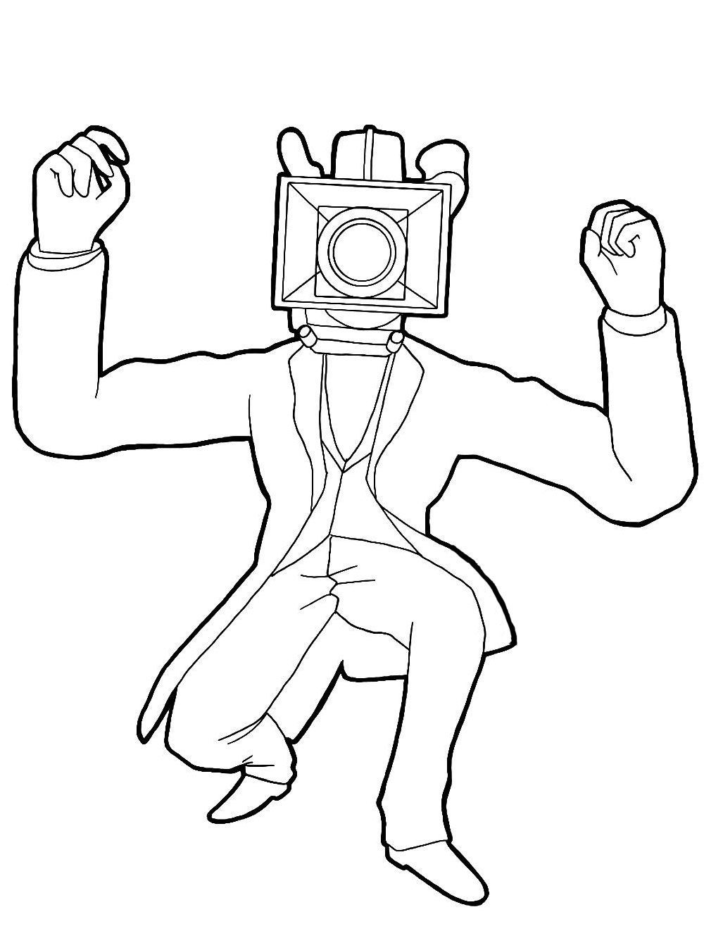 skibidi drillman coloring pages printable jpg