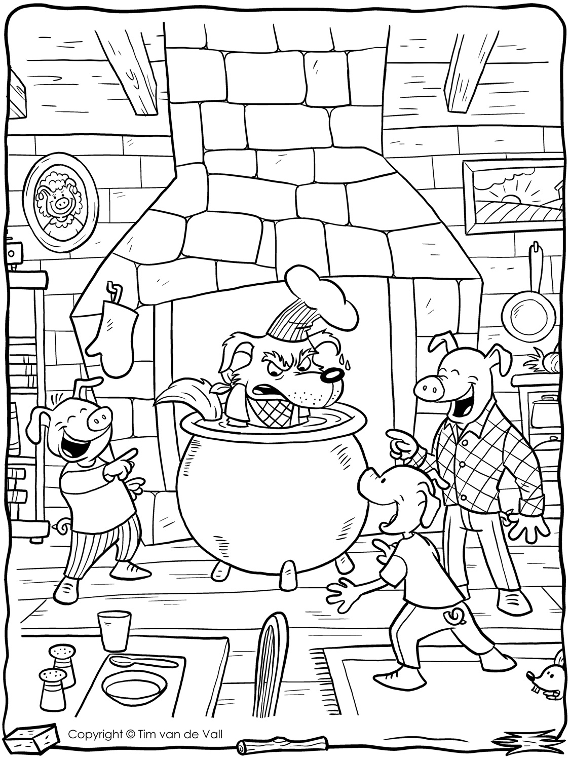 big bad wolf in cauldron coloring page jpg jpg