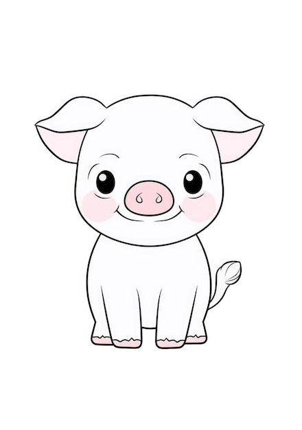 cute piglet coloring page a paper jpg jpg