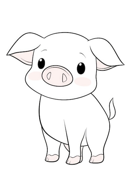 cute piglet coloring page a paper jpg jpg