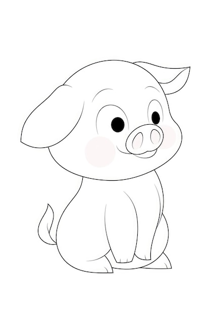 cute piglet coloring page a paper jpg jpg