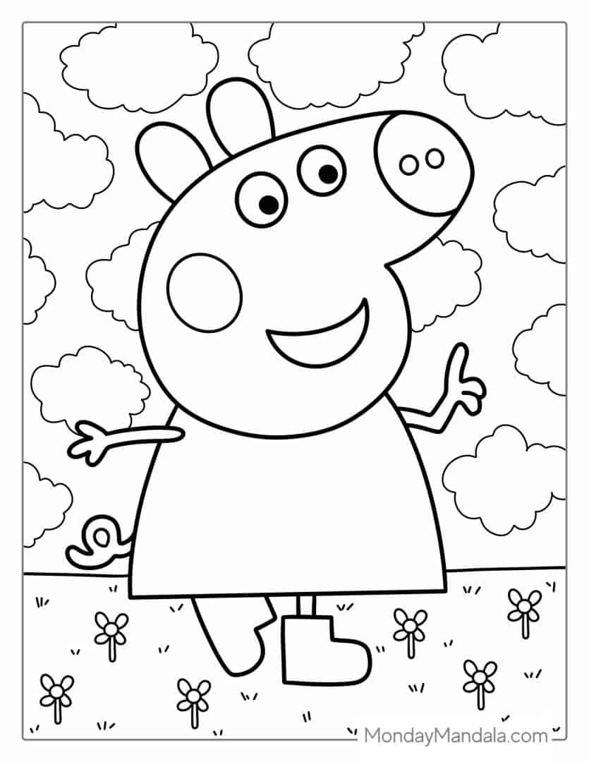 peppa pig walking in field with flowers x jpg jpg