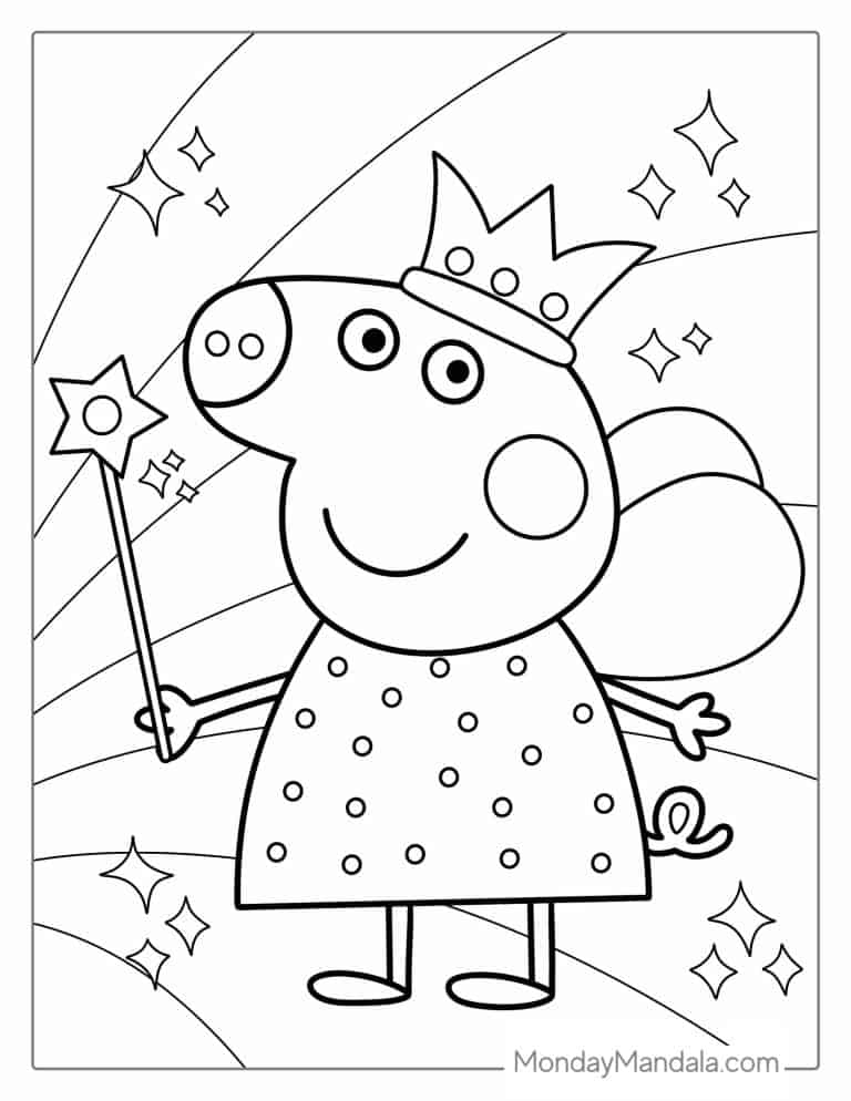 peppa pig wearing fairy outfit to color x jpg jpg