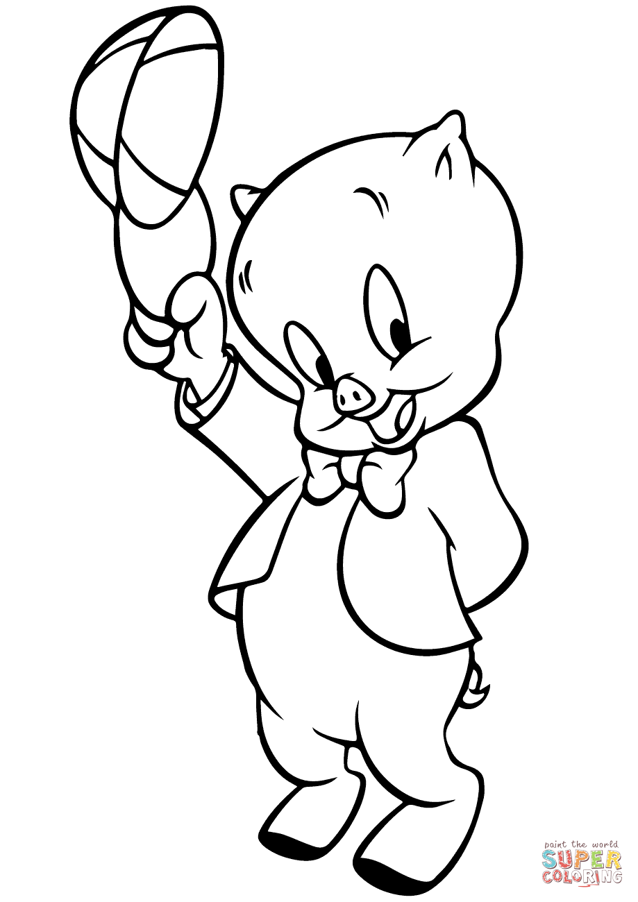 porky pig coloring page png jpg