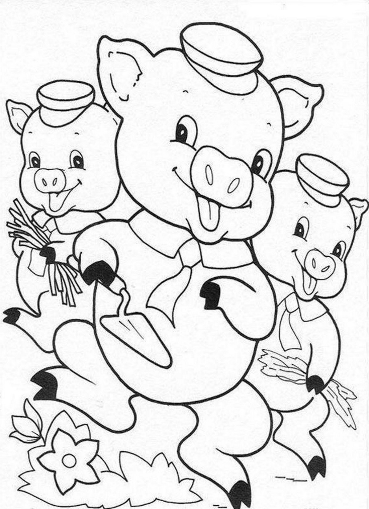 three little pigs coloring pages for preschool practice jpg jpg