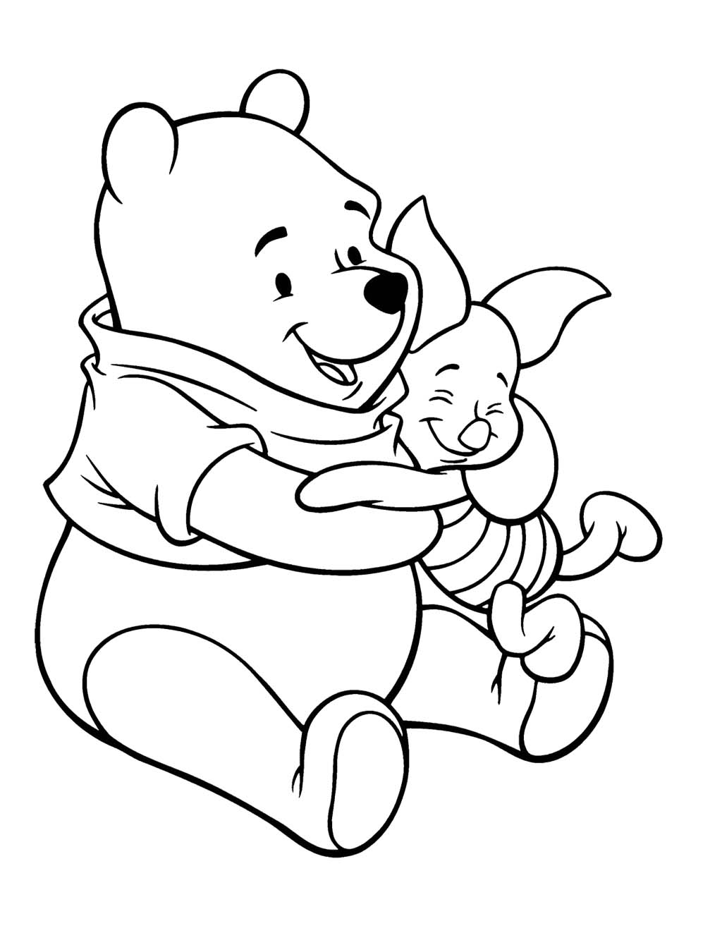 winnie the pooh and piglet coloring page jpeg jpg