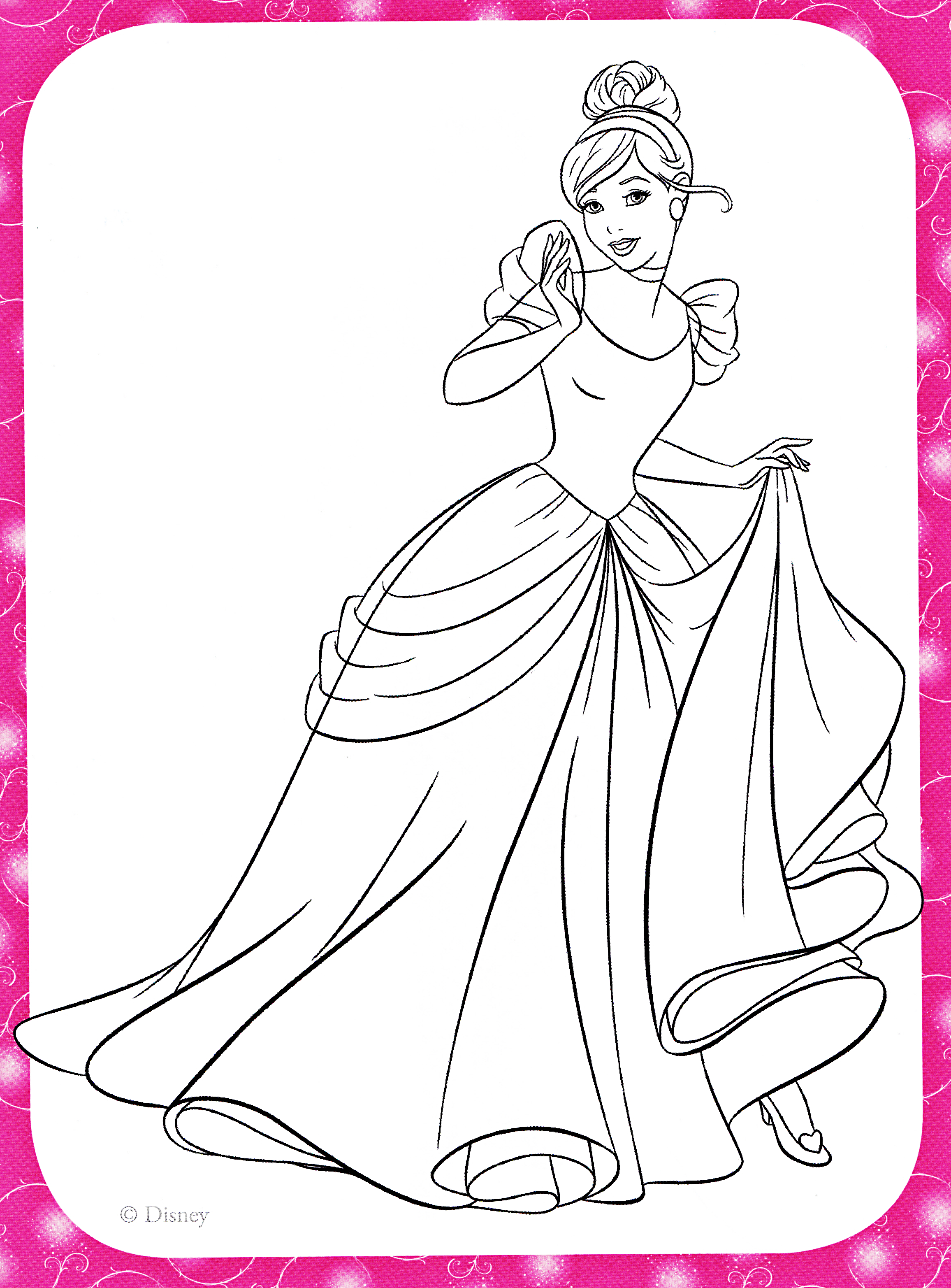 cheerful all princesses coloring pages printable jpg